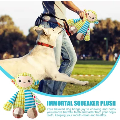 HausPets Jouet Chien Peluche Couineur Mâcher