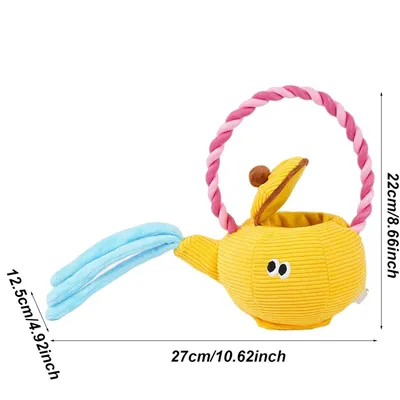 HausPets Jouet Chien Théière Peluche Corde Interactive