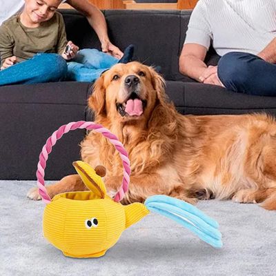 HausPets Jouet Chien Théière Peluche Corde Interactive