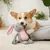 HausPets Jouet Chien Lapin Pâques Peluche Corde Rose