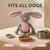 HausPets Jouet Chien Lapin Pâques Peluche Corde Rose