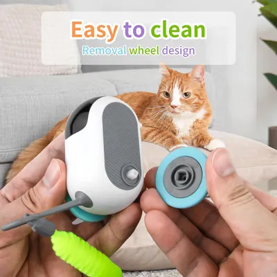 Jouet chat télécommande 2 vitesses mobile anti obstacles Jouet chat télécommande 2 vitesses mobile anti obstacles