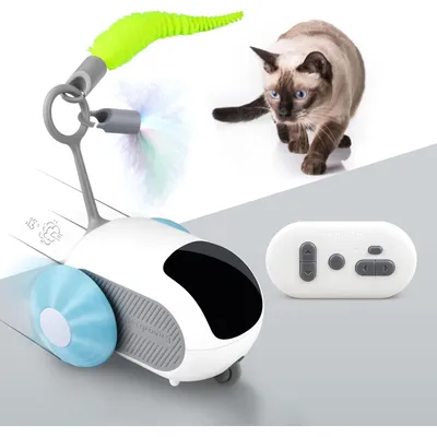 Jouet chat télécommande 2 vitesses mobile anti obstacles Jouet chat télécommande 2 vitesses mobile anti obstacles
