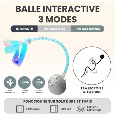 Coffret 4 jouets interactifs chat laser balle oiseau catnip Coffret 4 jouets interactifs chat laser balle oiseau catnip