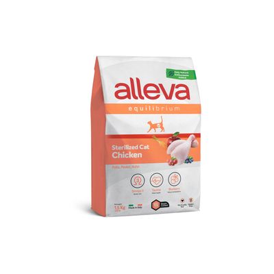 Alleva - Croquettes chat adulte stérilisé - Equilibrium Light