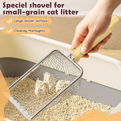 HausPets Pelle Litière Chat Métal Manche Bois 5mm Robuste