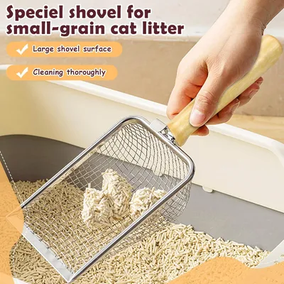 HausPets Pelle Litière Chat Métal Manche Bois 5mm Robuste HausPets Pelle Litière Chat Métal Manche Bois 5mm Robuste