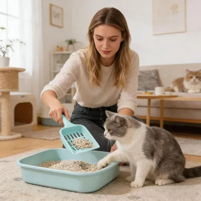 HausPets Pelle Litière Chat Manche Long Ergonomique HausPets Pelle Litière Chat Manche Long Ergonomique