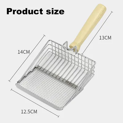 HausPets Katzenstreu-Schaufel Metall Dual-Sieb 4/8mm XL