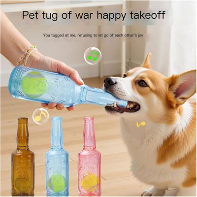 HausPets Bouteille à Mâcher avec Hochet et Balle de Tennis