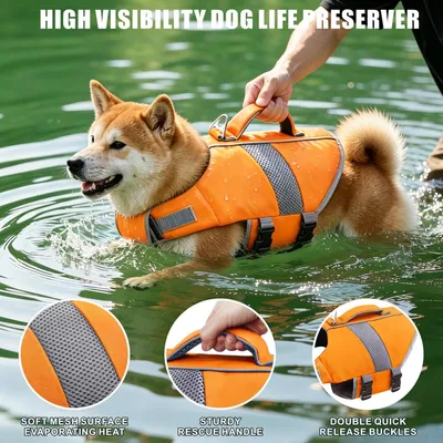 HausPets Hai Rettungsweste Hoher Auftrieb XL Orange