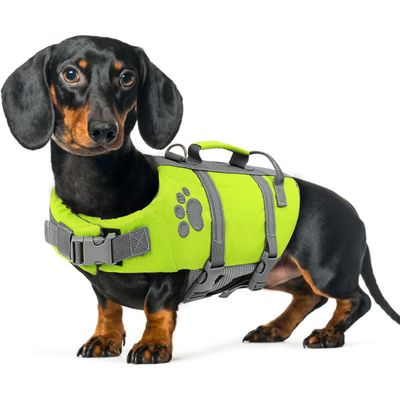 HausPets Gilet Sauvetage Chien Taille M Vert Réfléchissant