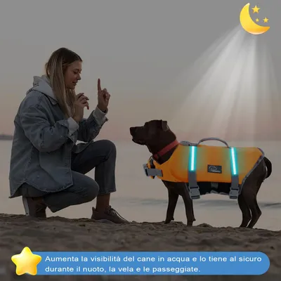 HausPets Chaleco salvavidas ligero para perros con asa, talla L HausPets Chaleco salvavidas ligero para perros con asa, talla L