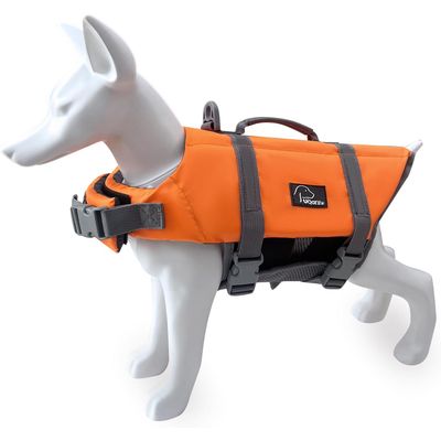 HausPets Chaleco salvavidas ligero para perros con asa, talla L