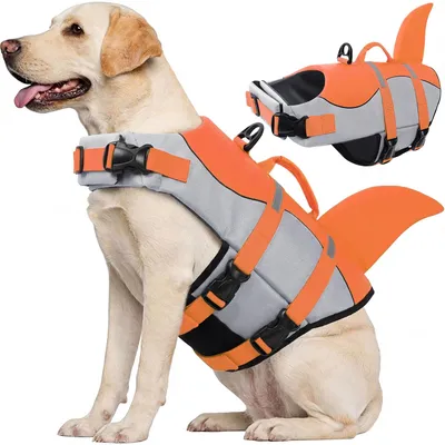 HausPets Chaleco salvavidas reflectante naranja para perros, talla XL
