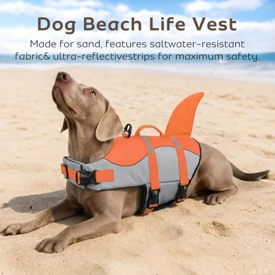 HausPets Chaleco salvavidas reflectante naranja para perros, talla XL