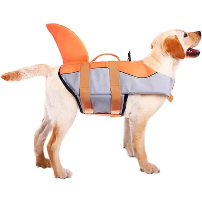 HausPets Chaleco salvavidas reflectante naranja para perros, talla XL