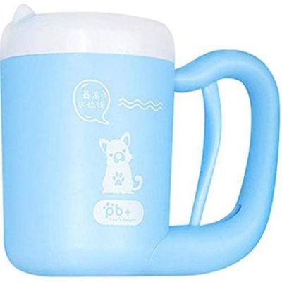 HausPets Pfotenreiniger Hund Katze Silikon Blau