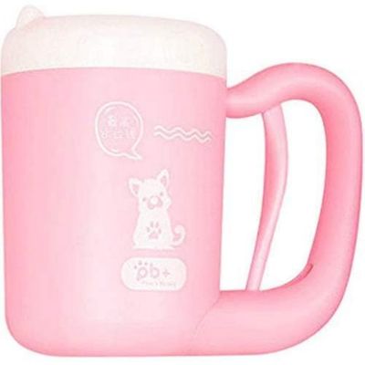 HausPets Nettoyeur Pattes Chien Chat Silicone Rose