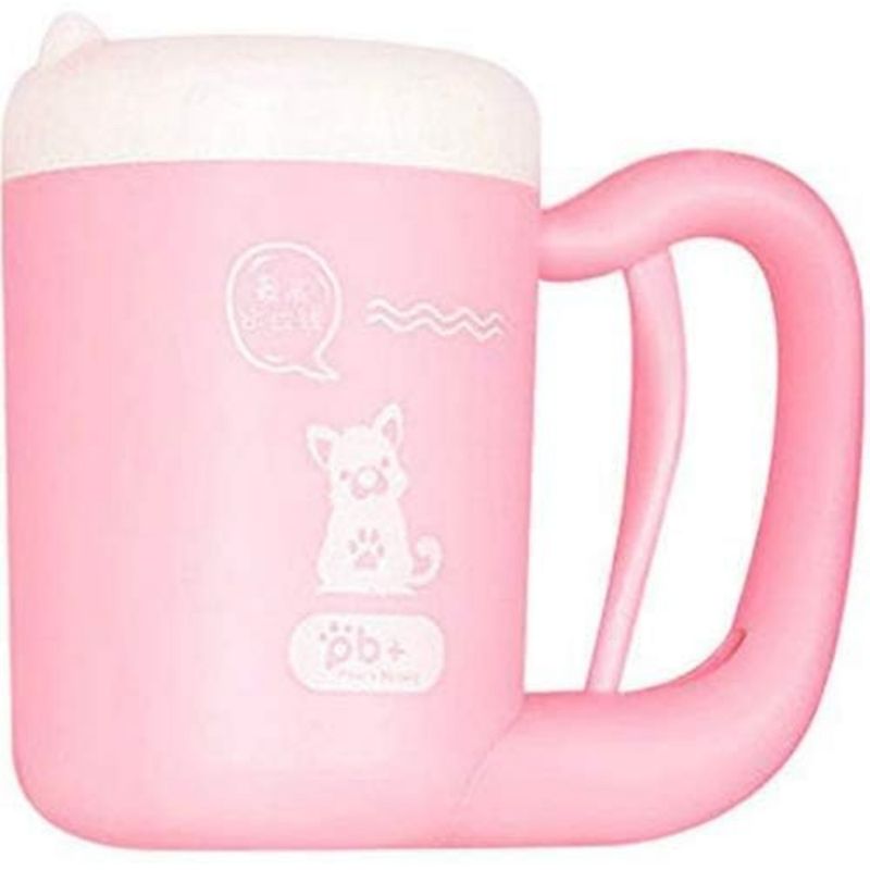 HausPets Nettoyeur Pattes Chien Chat Silicone Rose