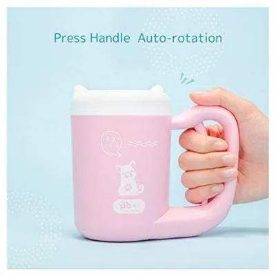HausPets Nettoyeur Pattes Chien Chat Silicone Rose