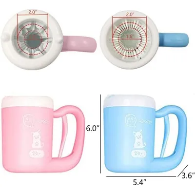 HausPets Nettoyeur Pattes Chien Chat Silicone Rose