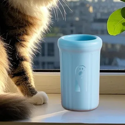 HausPets 360° Pfotenwäscher Hund Tragbar Abnehmbar