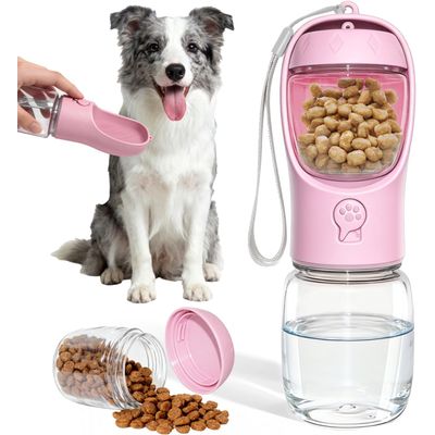 HausPets 2in1 Hundeflasche 350ml Lebensmittelbehälter 100g