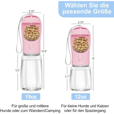 HausPets 2in1 Hundeflasche 350ml Lebensmittelbehälter 100g HausPets 2in1 Hundeflasche 350ml Lebensmittelbehälter 100g