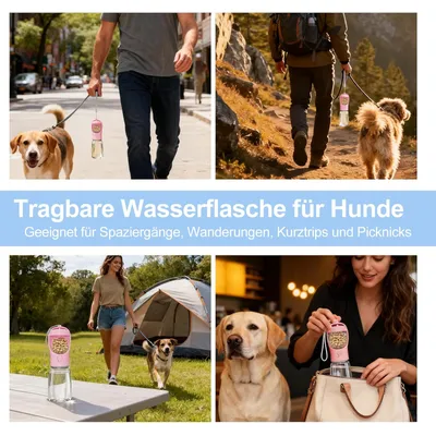HausPets 2in1 Hundeflasche 350ml Lebensmittelbehälter 100g HausPets 2in1 Hundeflasche 350ml Lebensmittelbehälter 100g