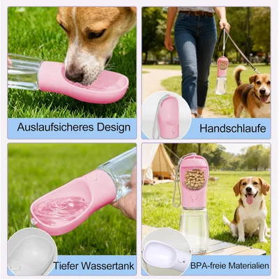 HausPets 2in1 Hundeflasche 350ml Lebensmittelbehälter 100g HausPets 2in1 Hundeflasche 350ml Lebensmittelbehälter 100g