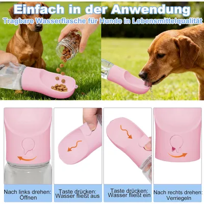 HausPets 2in1 Hundeflasche 350ml Lebensmittelbehälter 100g HausPets 2in1 Hundeflasche 350ml Lebensmittelbehälter 100g