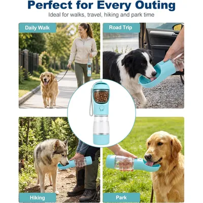 HausPets 3in1 Hundeflasche 350ml Napf Snacks Beutel HausPets 3in1 Hundeflasche 350ml Napf Snacks Beutel