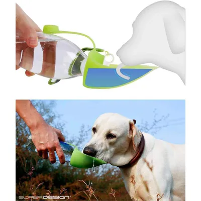 HausPets Wasserflasche Hund Silikon 580ML Grün Faltbar HausPets Wasserflasche Hund Silikon 580ML Grün Faltbar