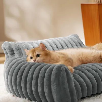 HausPets Waschbares Hundebett Grau 60x45cm Orthopädisch