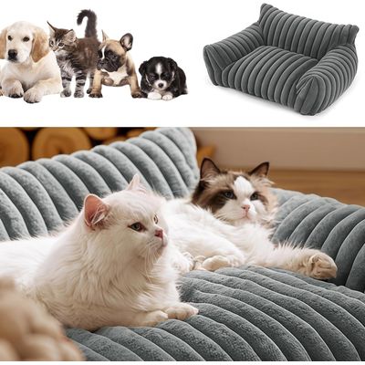 HausPets Waschbares Hundebett Grau 60x45cm Orthopädisch