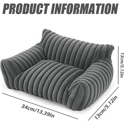 HausPets Waschbares Hundebett Grau 60x45cm Orthopädisch