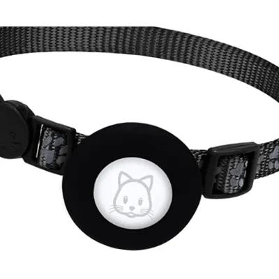 HausPets Collier Chat Réfléchissant AirTag Nylon Réglable HausPets Collier Chat Réfléchissant AirTag Nylon Réglable