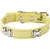 HausPets Collier Chien Cuir Synthétique Rembourré Jaune S HausPets Collier Chien Cuir Synthétique Rembourré Jaune S