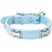 HausPets Hundehalsband Kunstleder Gepolstert Blau S