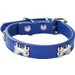 HausPets Hundehalsband Kunstleder Gepolstert Blau S