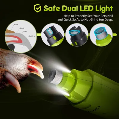 HausPets Nagelfeile Hund 6 Geschwindigkeiten Doppel LED USB HausPets Nagelfeile Hund 6 Geschwindigkeiten Doppel LED USB