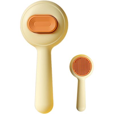 HausPets Brosse Toilettage Chat Démêlage Déverrouillage Jaune