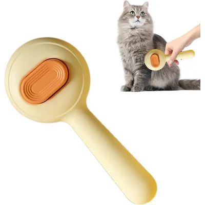 HausPets Brosse Toilettage Chat Démêlage Déverrouillage Jaune HausPets Brosse Toilettage Chat Démêlage Déverrouillage Jaune
