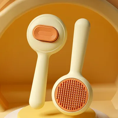 HausPets Brosse Toilettage Chat Démêlage Déverrouillage Jaune HausPets Brosse Toilettage Chat Démêlage Déverrouillage Jaune