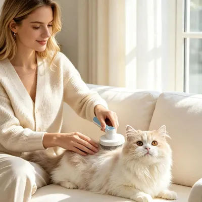 HausPets Brosse Anti-Perte Chat Douce Démêlage Portable HausPets Brosse Anti-Perte Chat Douce Démêlage Portable