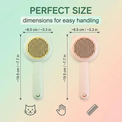 HausPets Lot 2 Brosses Chat Forme Tête Vert Rose HausPets Lot 2 Brosses Chat Forme Tête Vert Rose