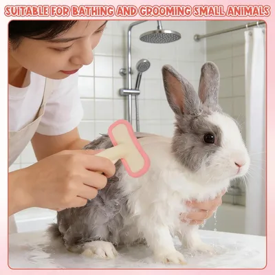 HausPets Brosse Lapin Silicone Massage Petit Animal HausPets Brosse Lapin Silicone Massage Petit Animal