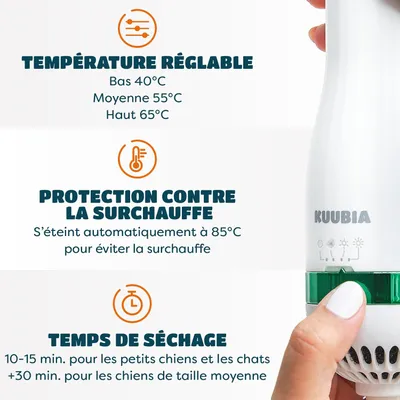 HausPets Séchoir Brosse Chien Chat 2en1 Silencieux Portable HausPets Séchoir Brosse Chien Chat 2en1 Silencieux Portable
