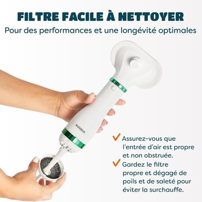 HausPets Séchoir Brosse Chien Chat 2en1 Silencieux Portable